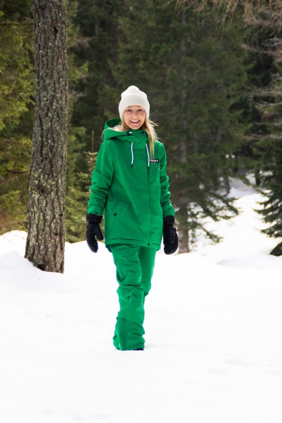 Aura Skijakke Kelly Green - Kvinder